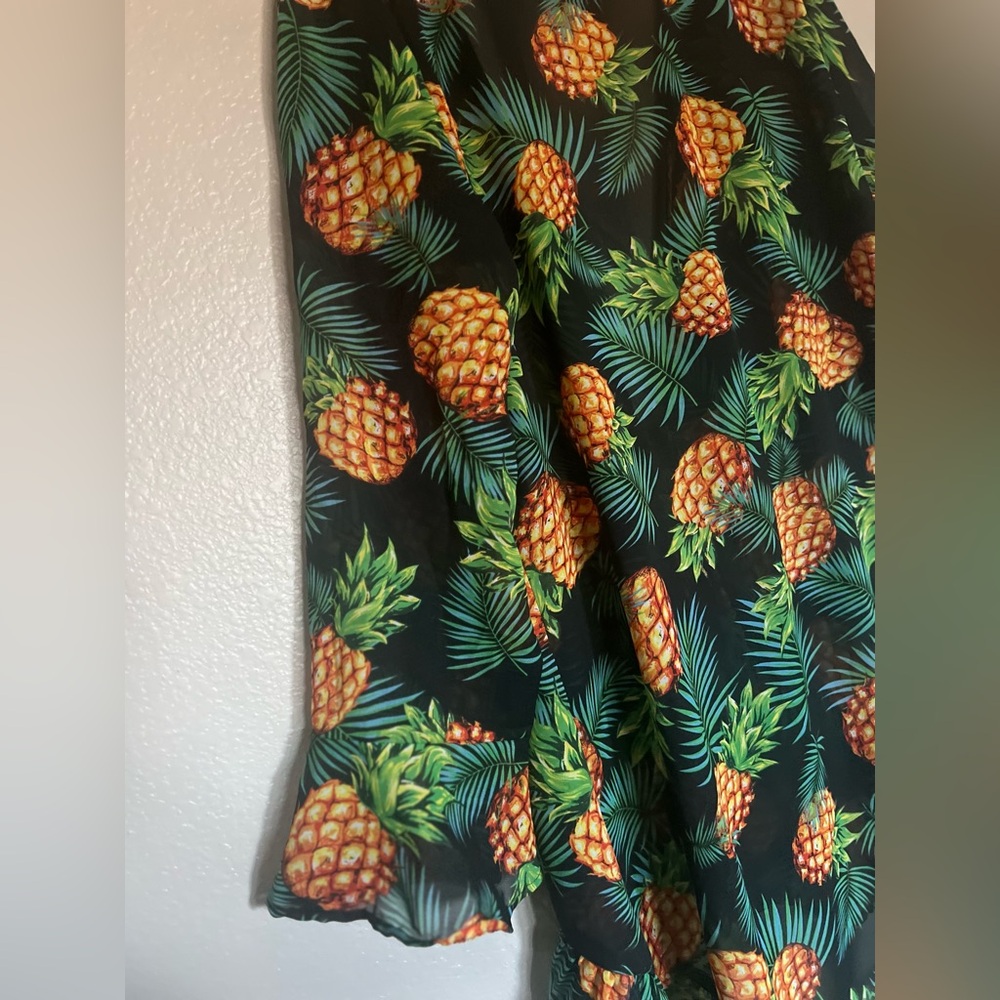 Boohoo Women’s size 16 Tropical Pineapple Print Cover-Up - Picture 8 of 11